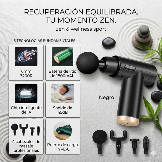 Pistola Masajeadora de Fascia Portátil