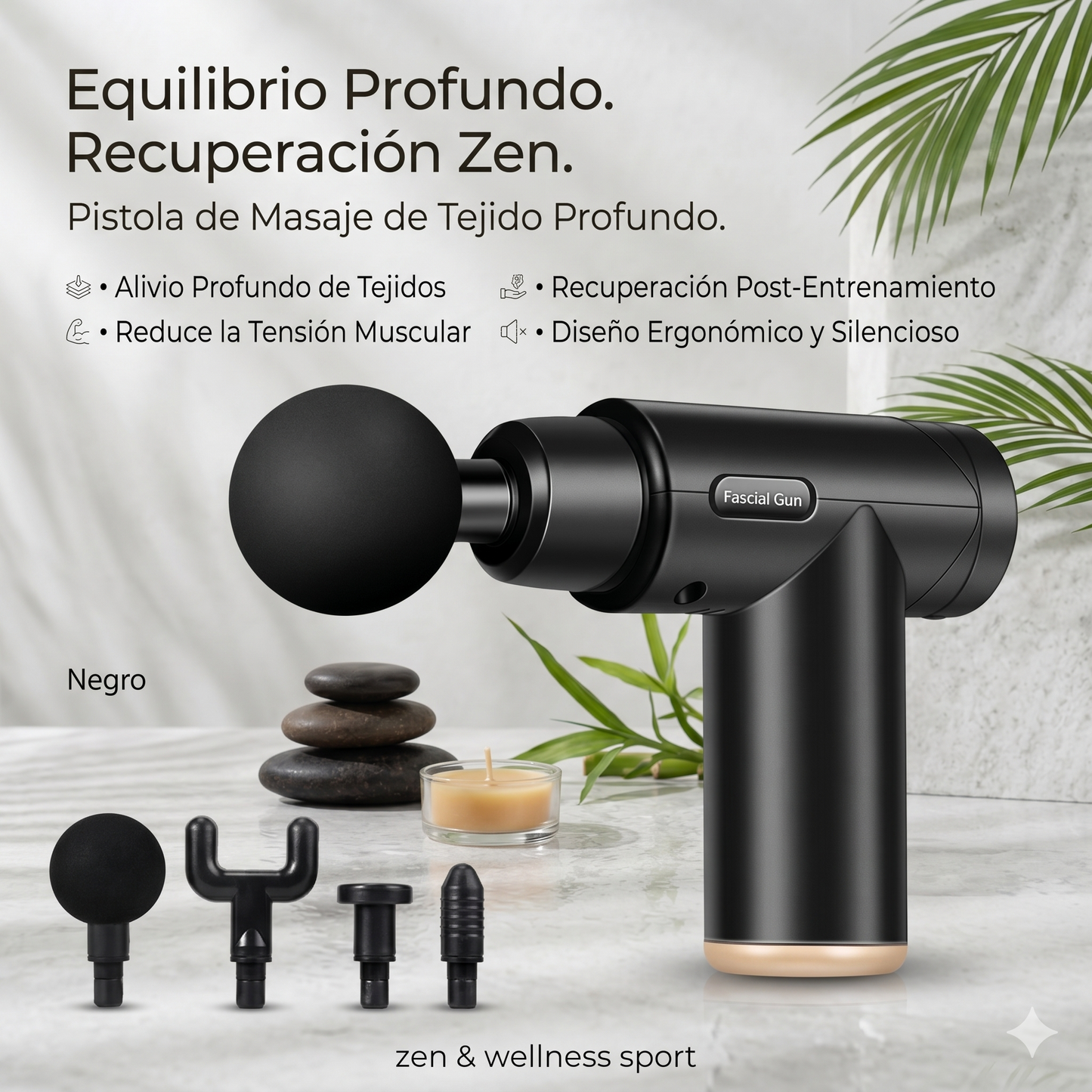 Pistola Masajeadora de Fascia Portátil