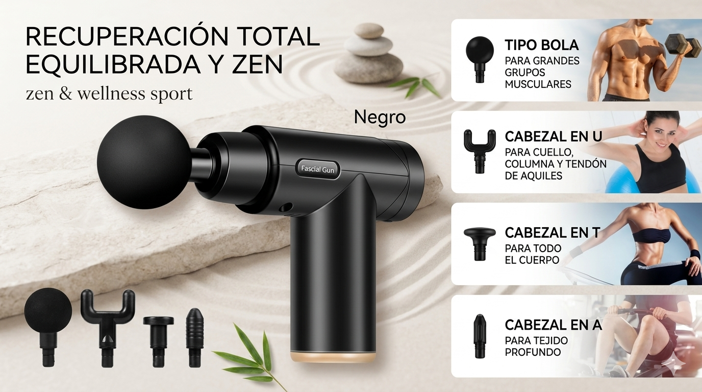 Pistola Masajeadora de Fascia Portátil