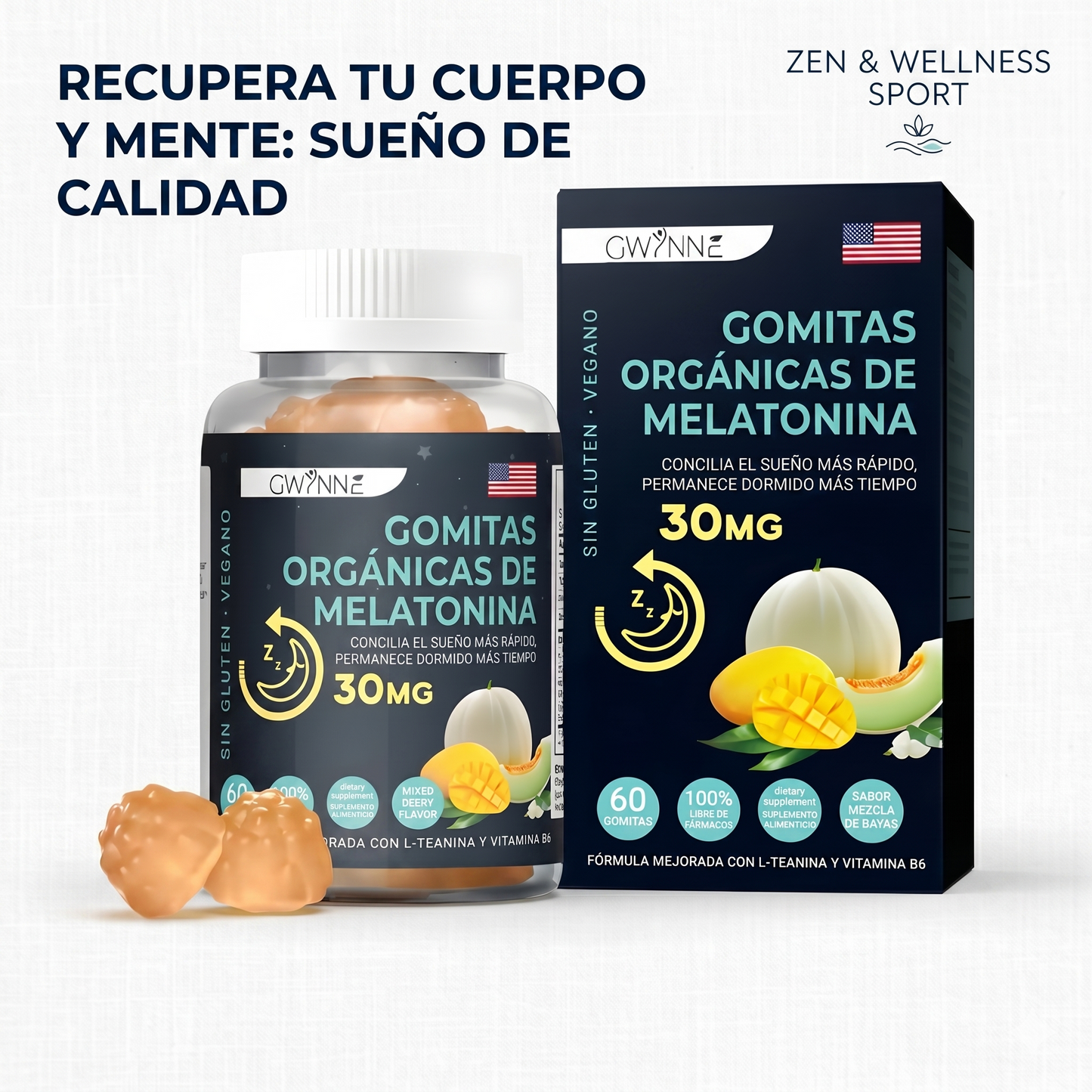 Suplemento Melatonina Premium 60 Gomas