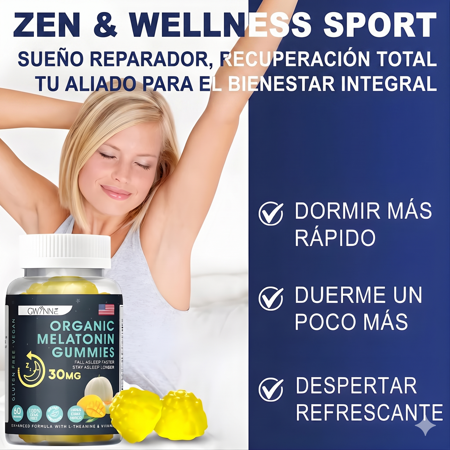 Suplemento Melatonina Premium 60 Gomas