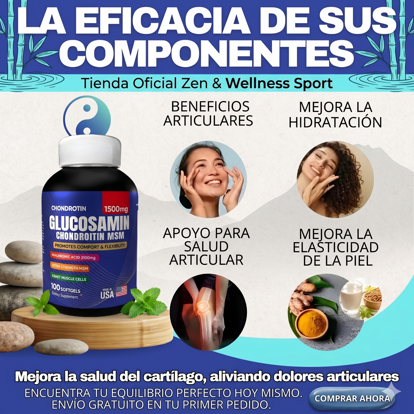 Suplemento Glucosamina Condroitina Msm