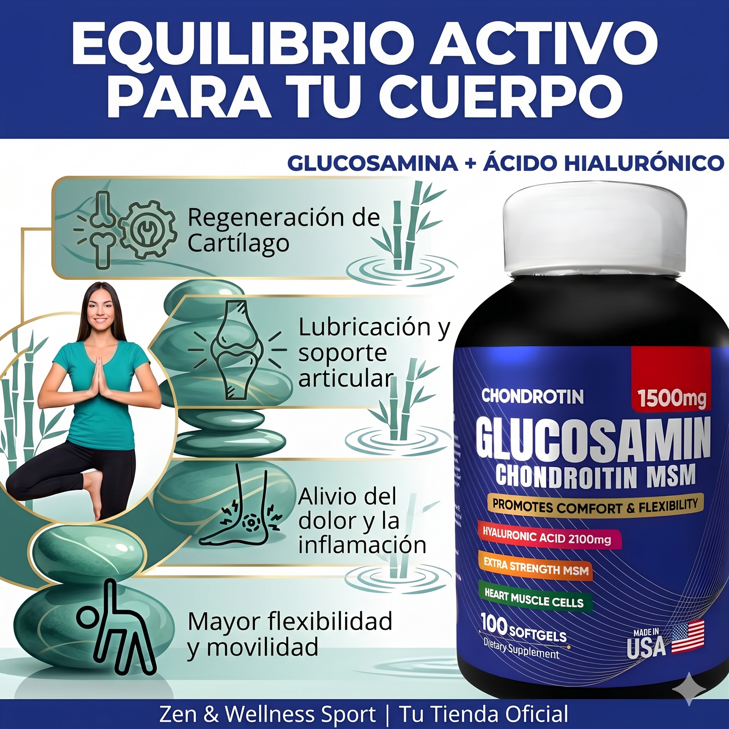 Suplemento Glucosamina Condroitina Msm