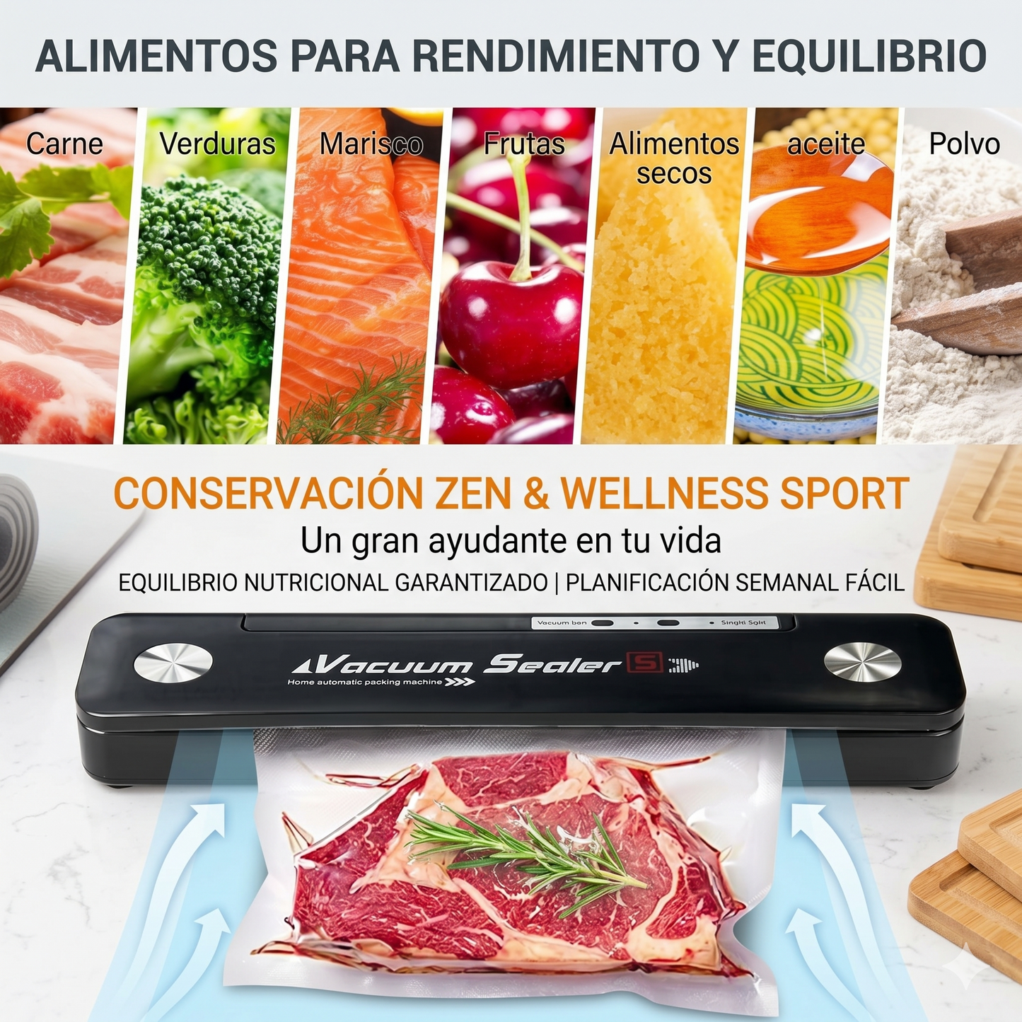 Selladora de Comida al Vacío