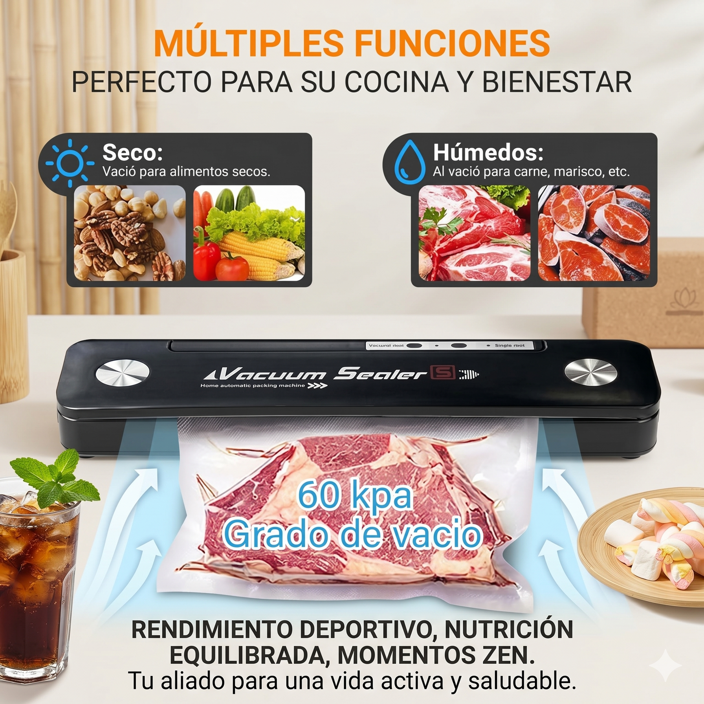 Selladora de Comida al Vacío